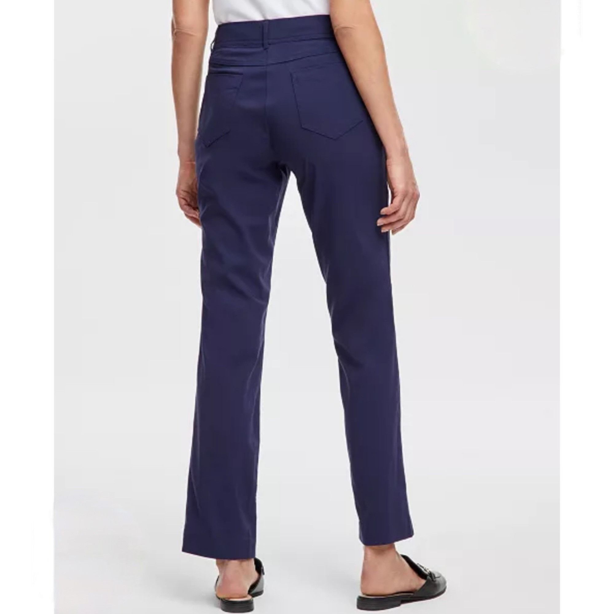 JM Collection NWT JM Collection Straight Leg Pants Navy Blue Size 14S Size 36" / US 14 / IT 50 - 2 Thumbnail