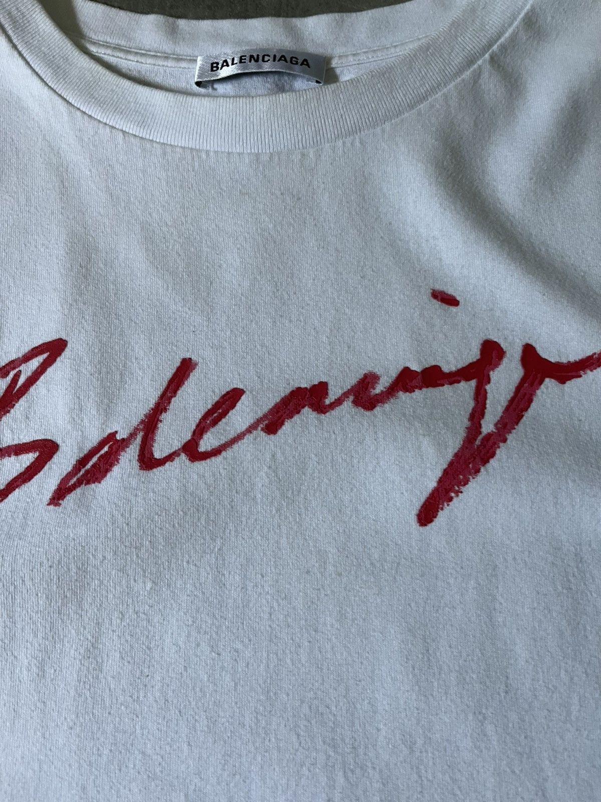 Balenciaga Balenciaga Lipstick print logo white T-shirt rare Size US M / EU 48-50 / 2 - 3 Thumbnail