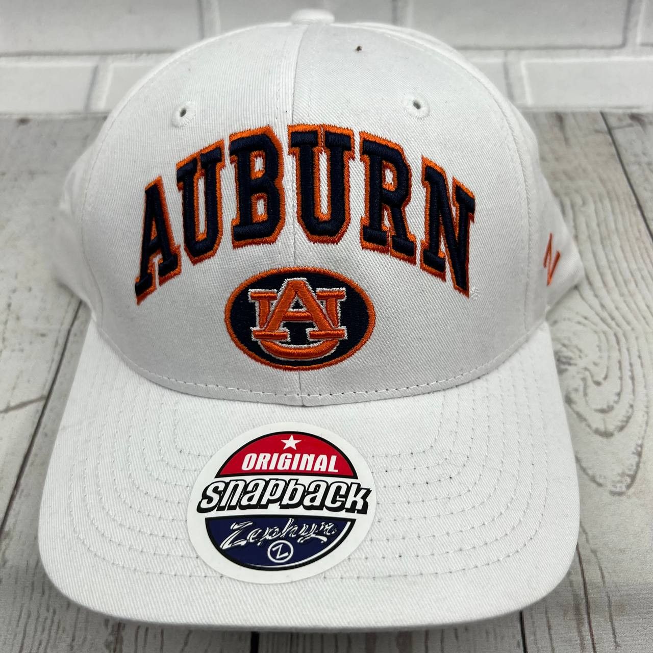 Zephyr Auburn Tigers Edge Knit Beanie - Adjustable Team Color Hat With 3D Embroidered Logo - View #6