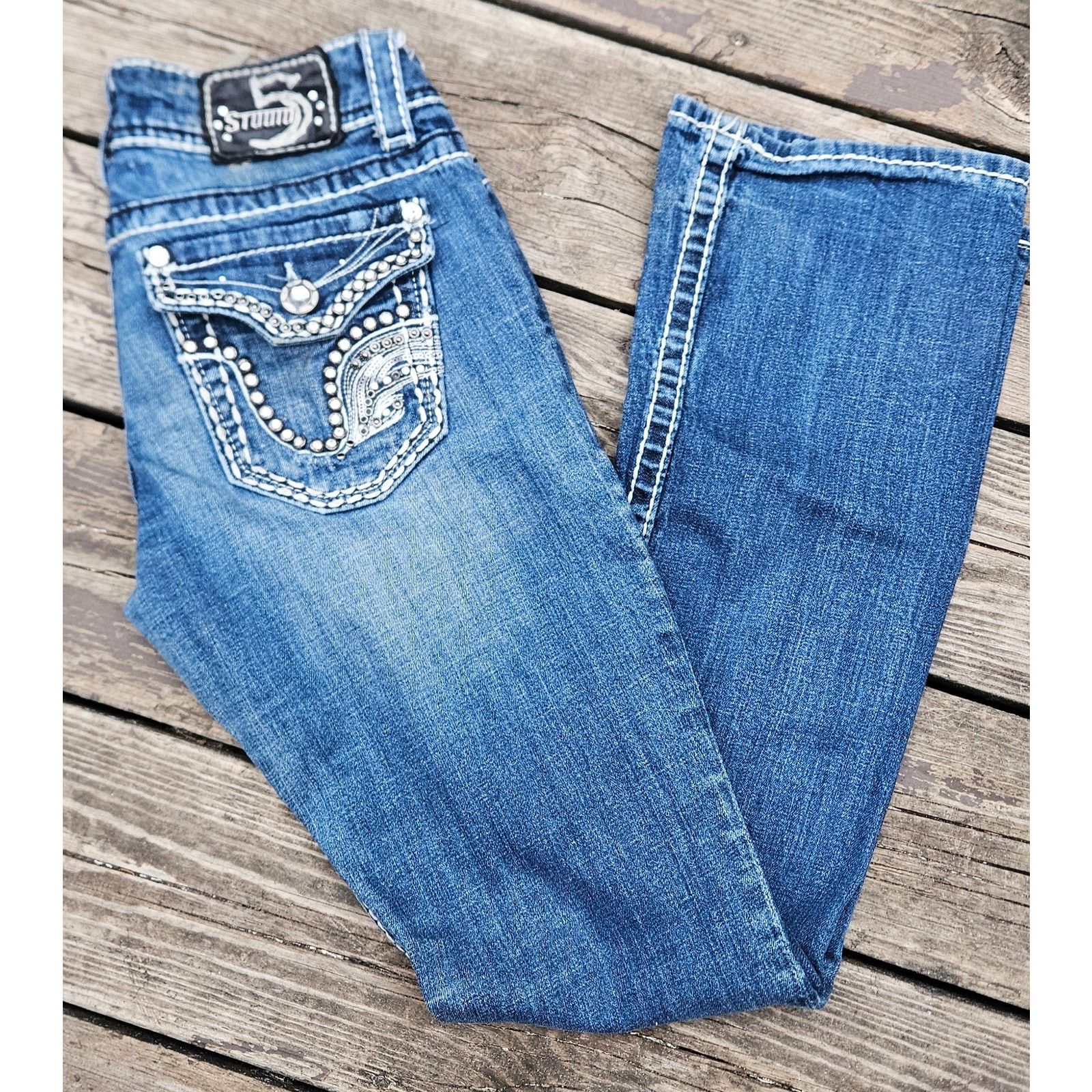 & Other Stories Back to School Jeans, Studded Pocket Studio5, Boot 5 x 33 Size 27" / US 4 / IT 40 - 11 Thumbnail