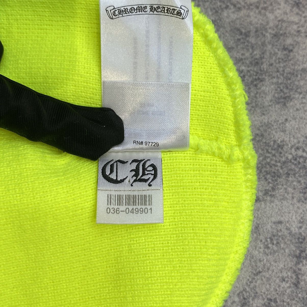 Chrome Hearts Chrome Hearts stacked +CHROME HEARTS+ beanie neon lime Size ONE SIZE - 8 Thumbnail