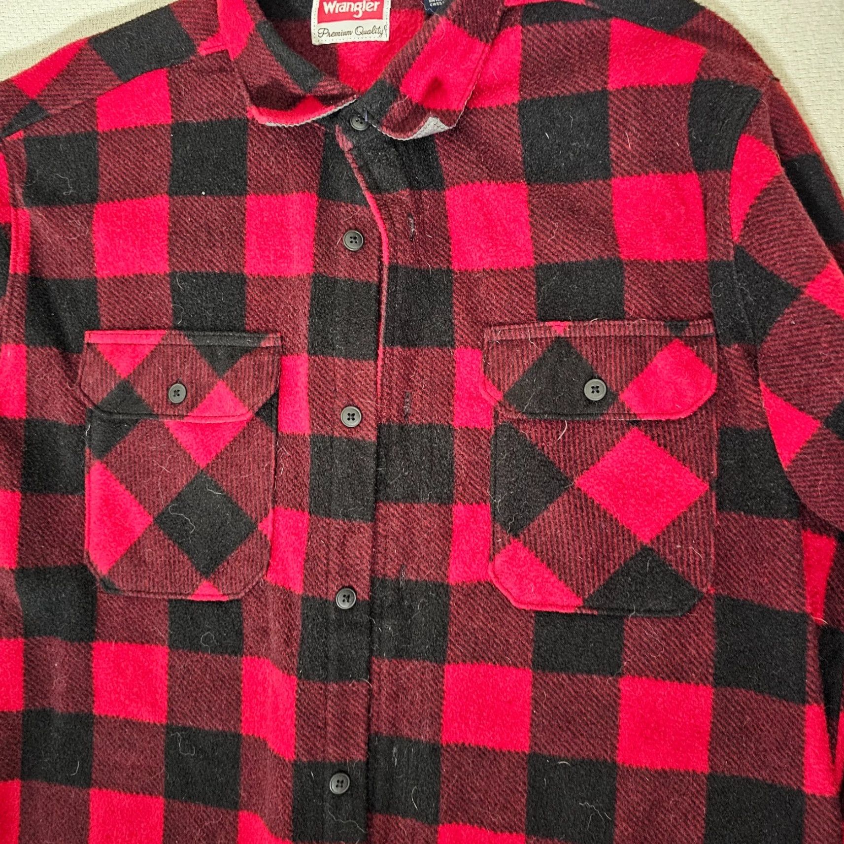 Wrangler Wrangler Shirt Mens L Red Plaid Flannel Long Sleeve Western Pockets Button-Up Size US L / EU 52-54 / 3 - 3 Thumbnail