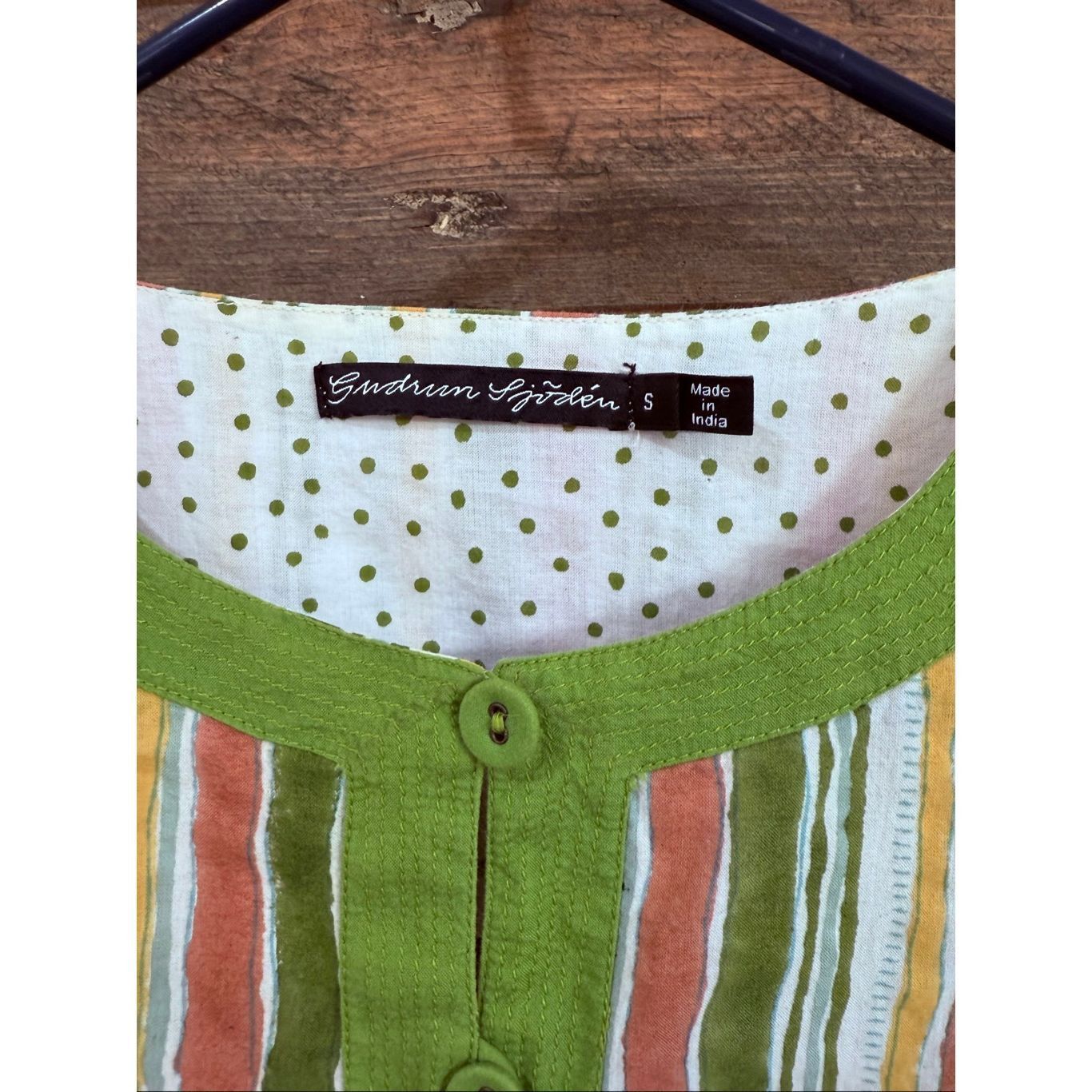 Guru Gudrun Sjoden Cotton Multicolor Striped button front Lagenlo Size S / US 4 / IT 40 - 4 Thumbnail