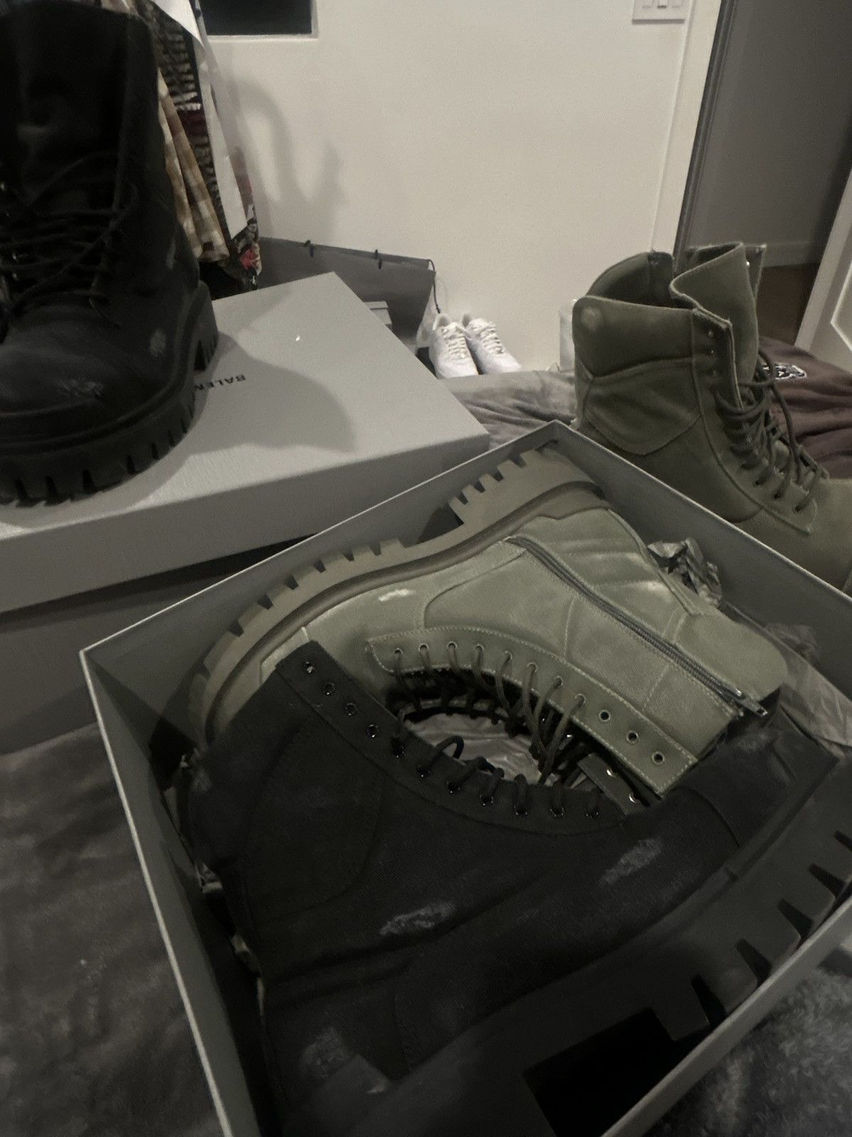 Balenciaga Balenciaga green strike boots canvas Size US 13 / EU 46 - 17 Thumbnail