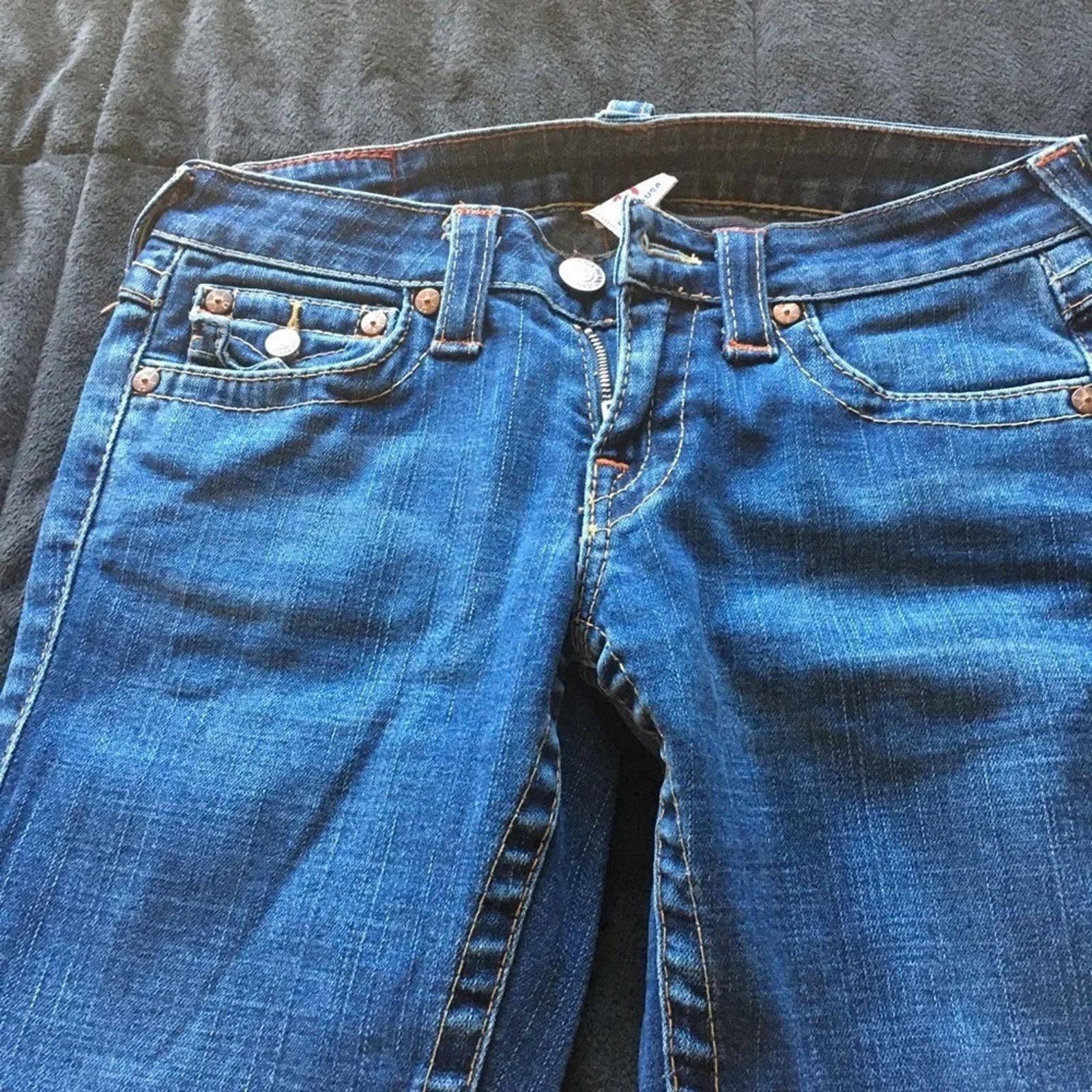 True Religion True Religion Y2K 503 dark wash blue jeans, size 28 Size 28" / US 6 / IT 42 - 2 Thumbnail