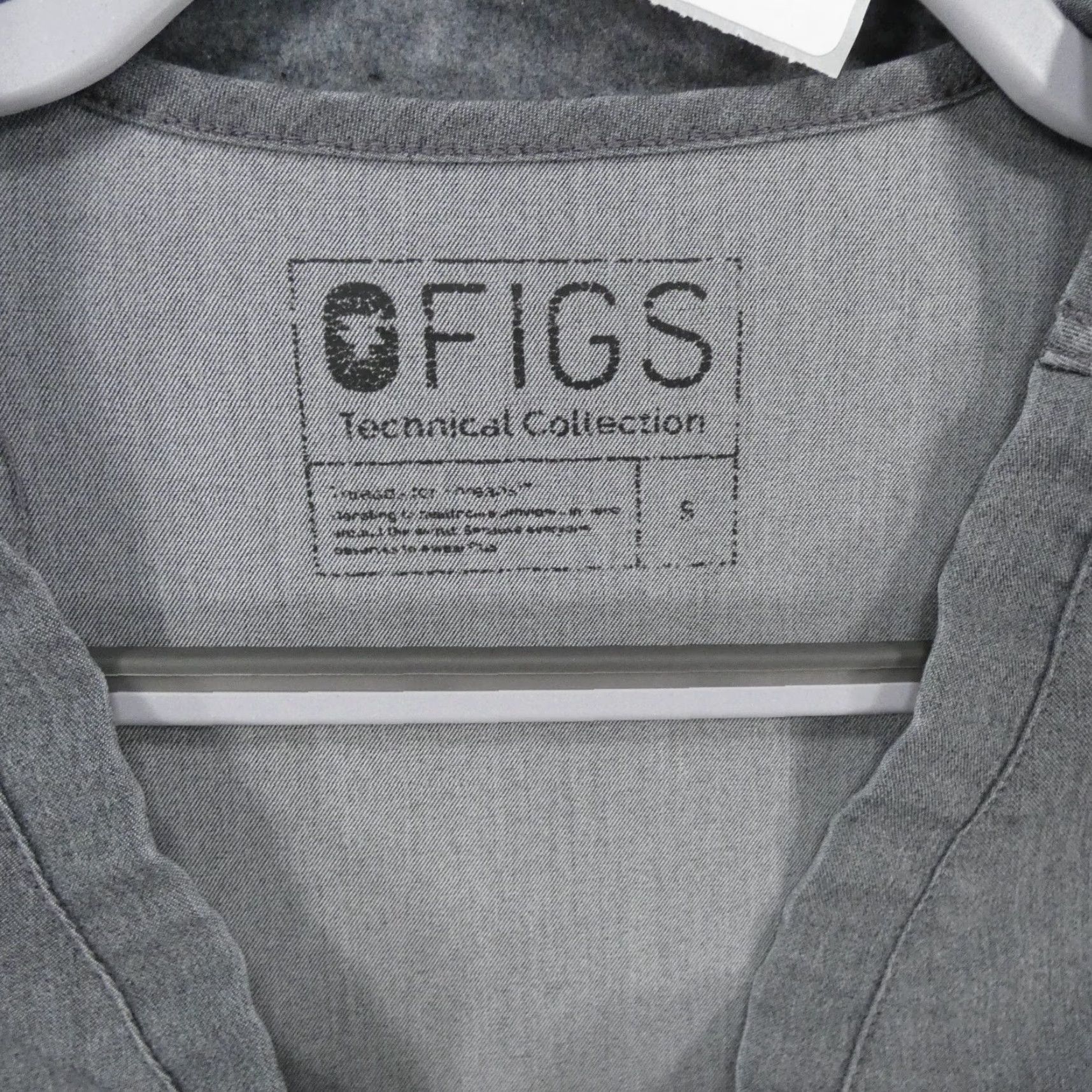 Vintage FIGS Scrub Top Womens Small Short Sleeve Gray w Pockets Size S / US 4 / IT 40 - 7 Thumbnail