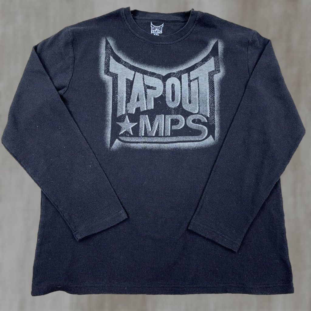 Tapout VINTAGE Tapout Men's T-Shirt XXL Black Graphic MMA Punk Goth Retro Long Sleeve All Seasons Size US XXL / EU 58 / 5 - 1 Thumbnail