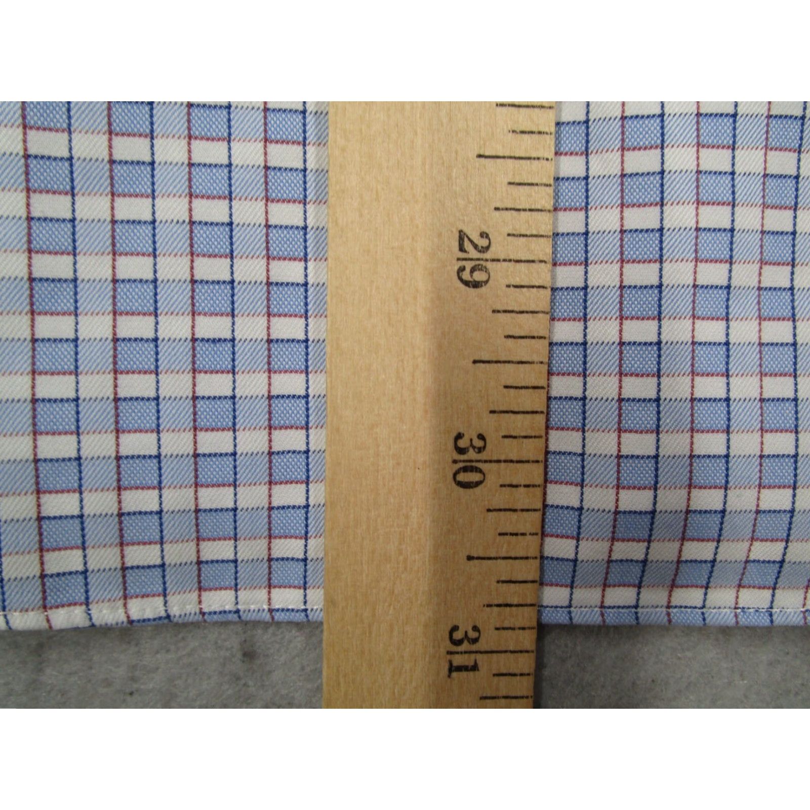 Brooks Brothers Brooks Brothers Dress Shirt Mens 16 34 Blue Check Button Up Supima Non Iron Work Size 34R - 6 Thumbnail