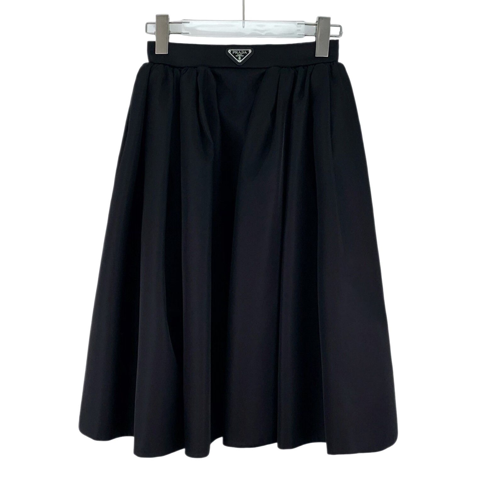 Prada Prada Re-Nylon Triangle Logo Pleated Skirt 38S Size 26" / US 2 / IT 38 - 1 Thumbnail