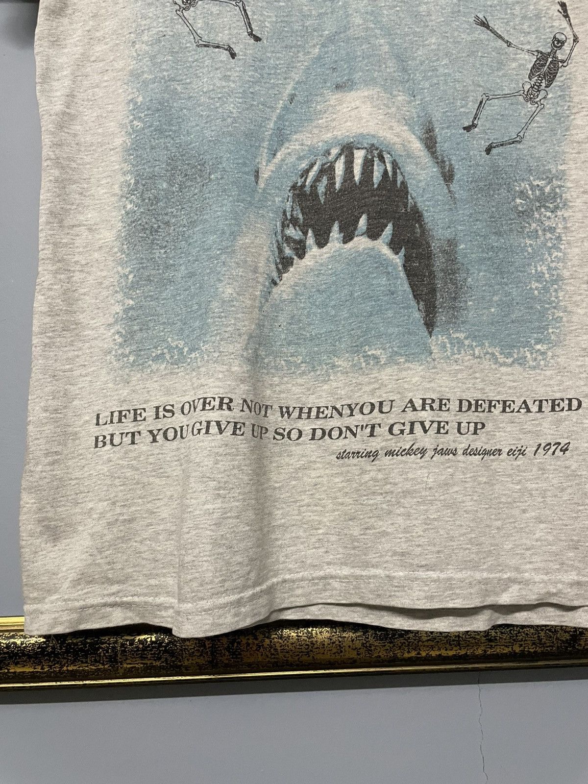 Japanese Brand Vintage Japan Designer Nine 9 Jaws Movie Poster Parody Tee Size US XS / EU 42 / 0 - 5 Thumbnail