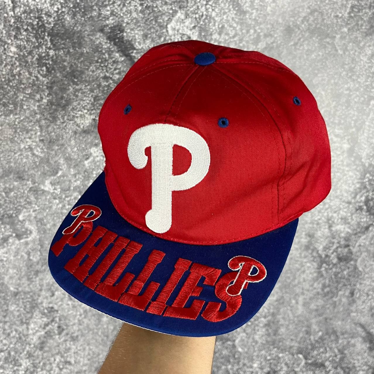 Philadelphia Phillies Tall Script Snapback Hat Cap Vintage