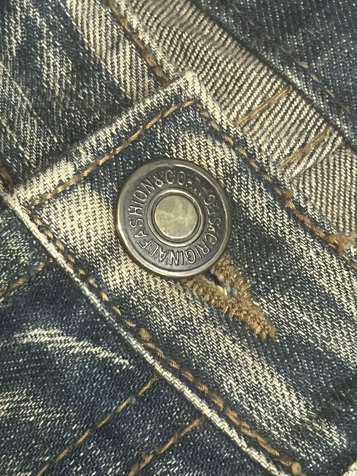 Number (N)ine Japanese Brand Mud Washed Distressed Glass Crack Flare Jeans Size US 32 / EU 48 - 5 Thumbnail
