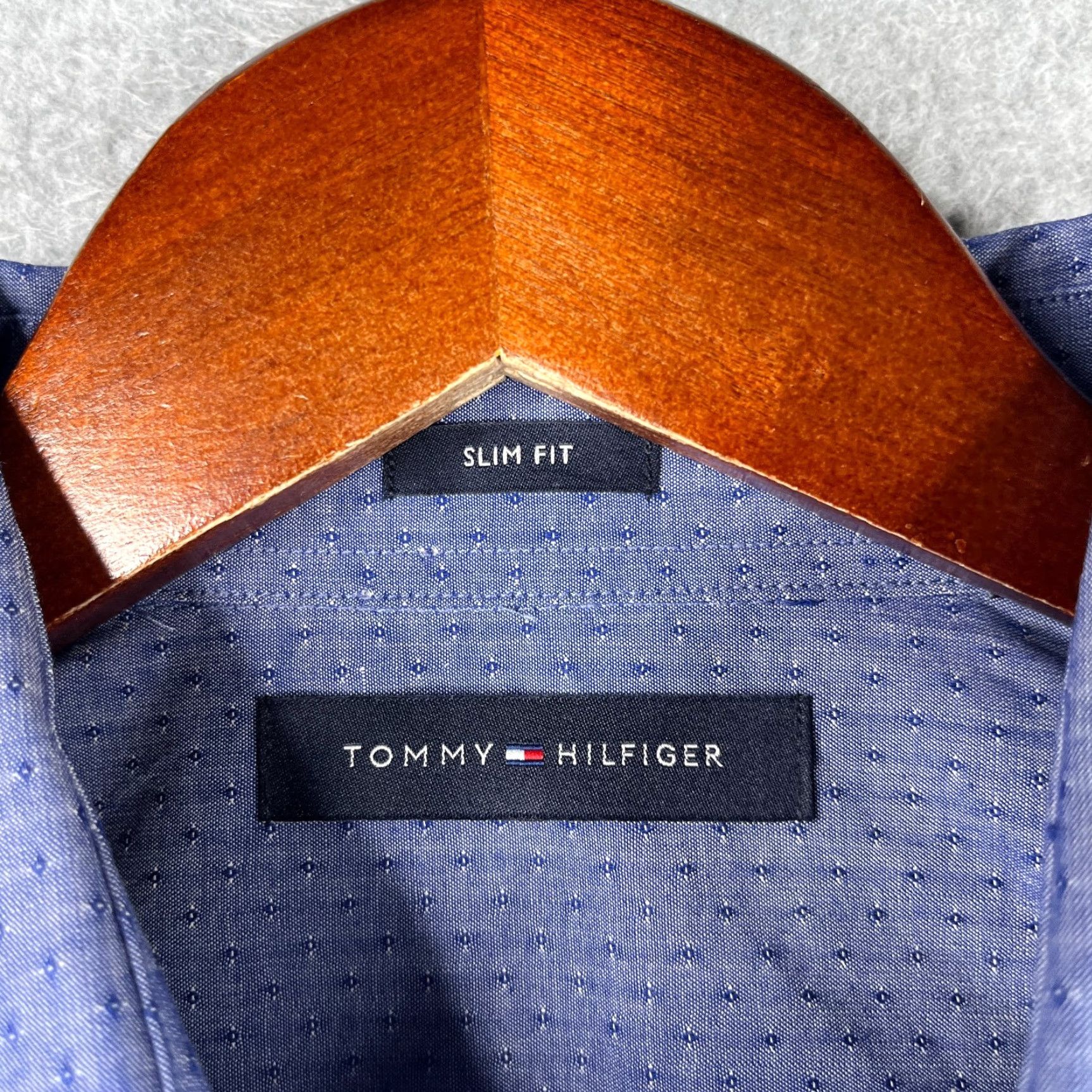 Tommy Hilfiger Tommy Hilfiger Shirt Blue Casual Button-Up Long Sleeve Mens M Dot Pattern Regular Fit Size US M / EU 48-50 / 2 - 5 Thumbnail