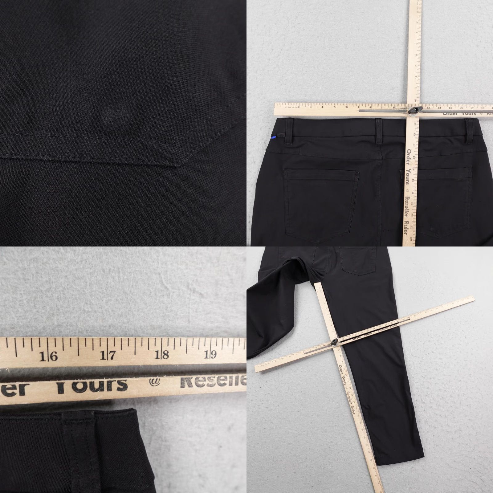 Lululemon VINTAGE Lululemon Pants Mens 35 Black ABC Slim Fit 32" Warpstreme Performance Chino Size US 35 - 8 Thumbnail