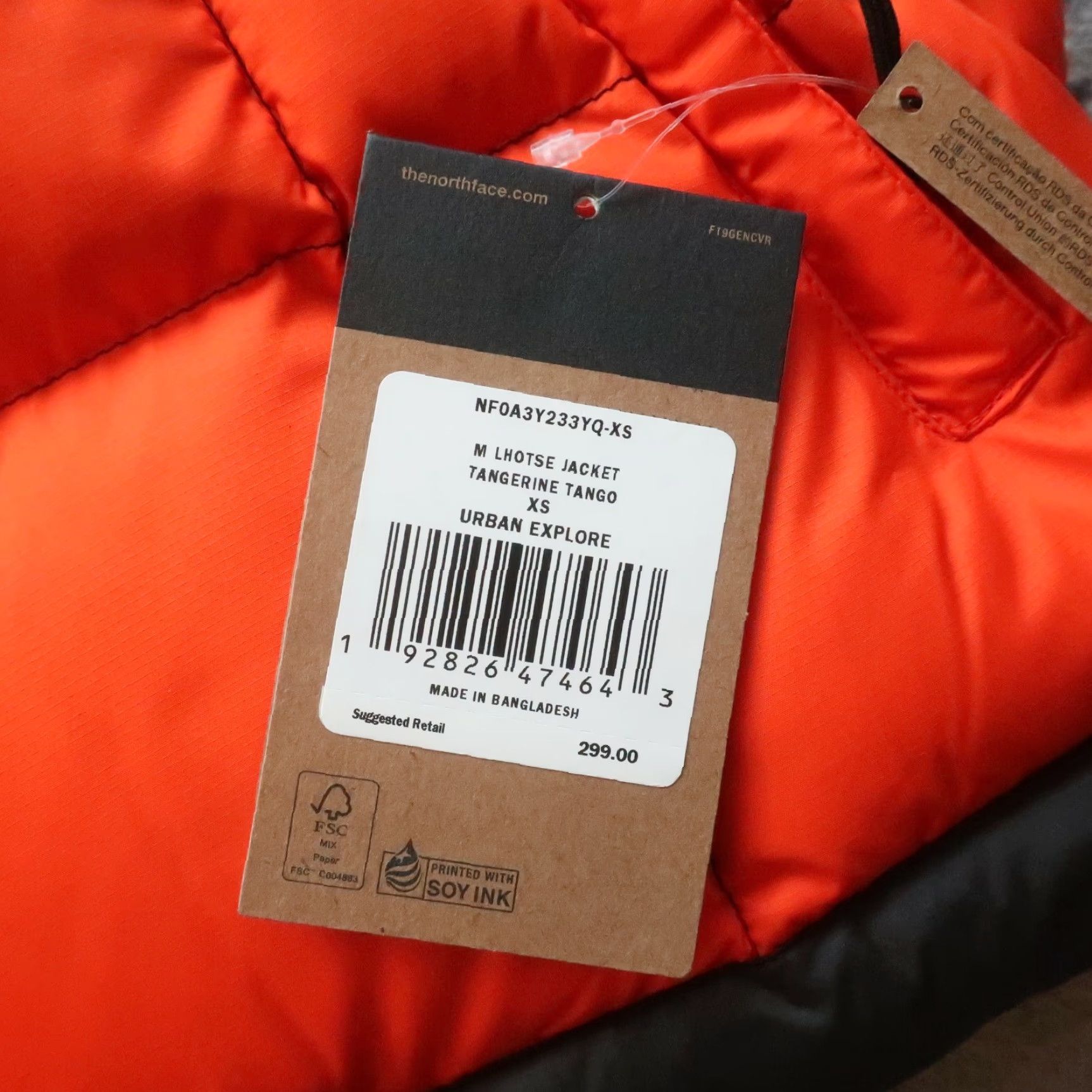 The North Face VINTAGE North Face 700 Down Lhotse Puffer Jacket XS Tangerine / Black Mens Jacket Size US XL / EU 56 / 4 - 5 Thumbnail
