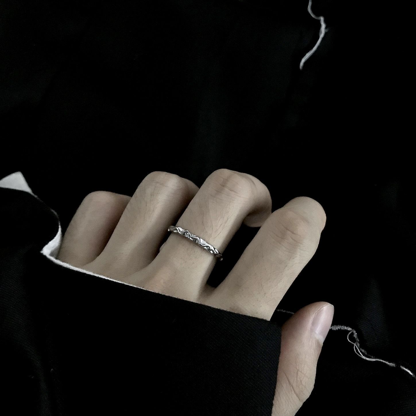 Jewelry Vintage Jewelry Rings Open Size Chrome Ring (Size 7-13) Size ONE SIZE - 2 Thumbnail