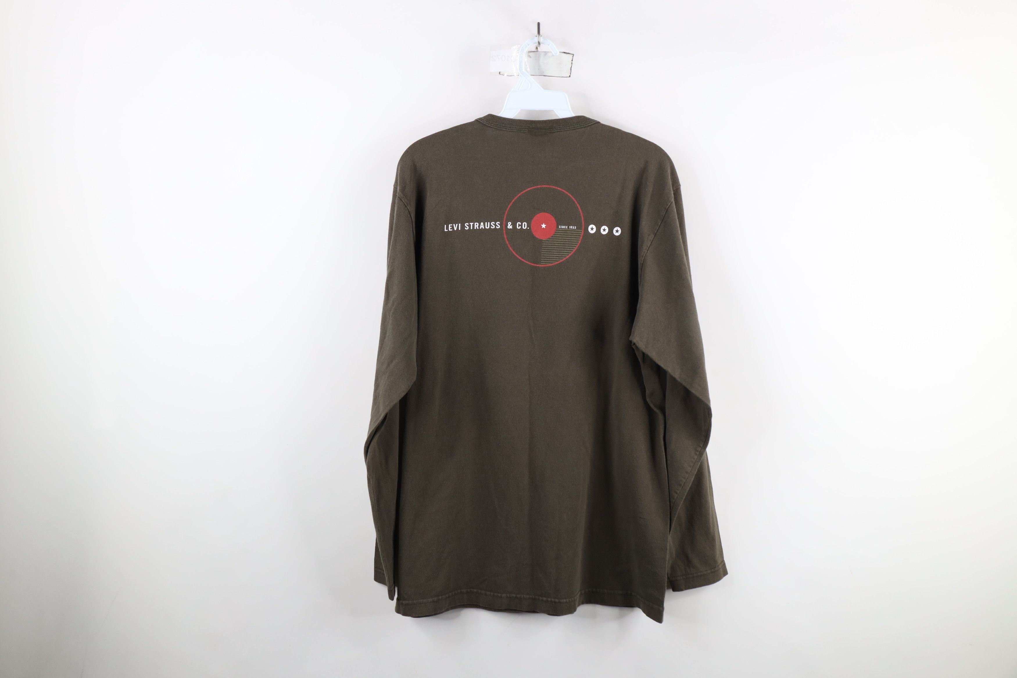 Levi's × Vintage Vintage Y2K 2000 Levis Spell Out Red Star T-Shirt Green USA Size US M / EU 48-50 / 2 - 12 Thumbnail