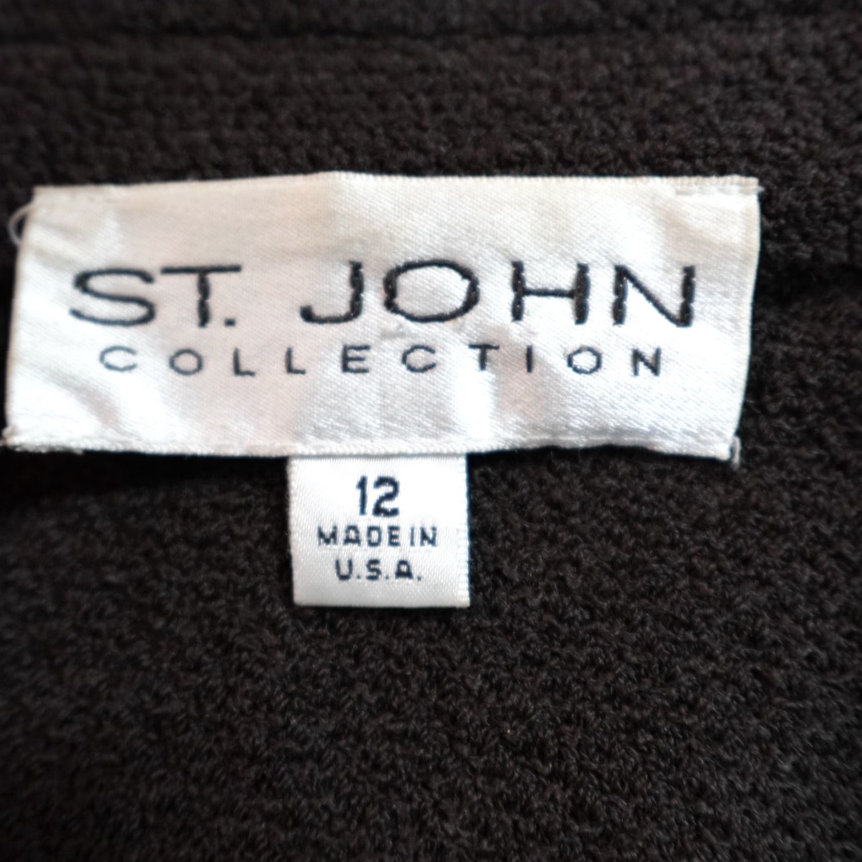 St. John St. John Womens Cardigan Sweater 12 Brown Santana Knit Chore Studded Clasps Size XL / US 12-14 / IT 48-50 - 3 Thumbnail