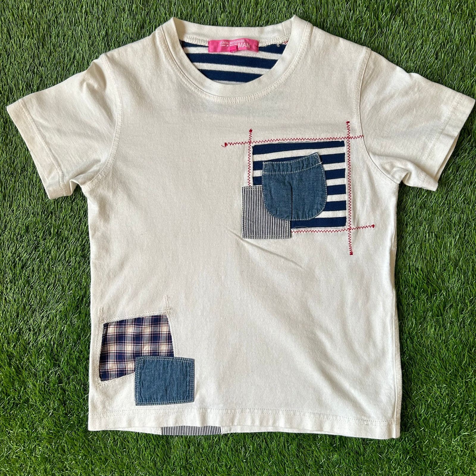 image of Comme Des Garcons Comme Des Garcon Junya Watanabe Women’S Patch Top in White, Women's (Size Medium)