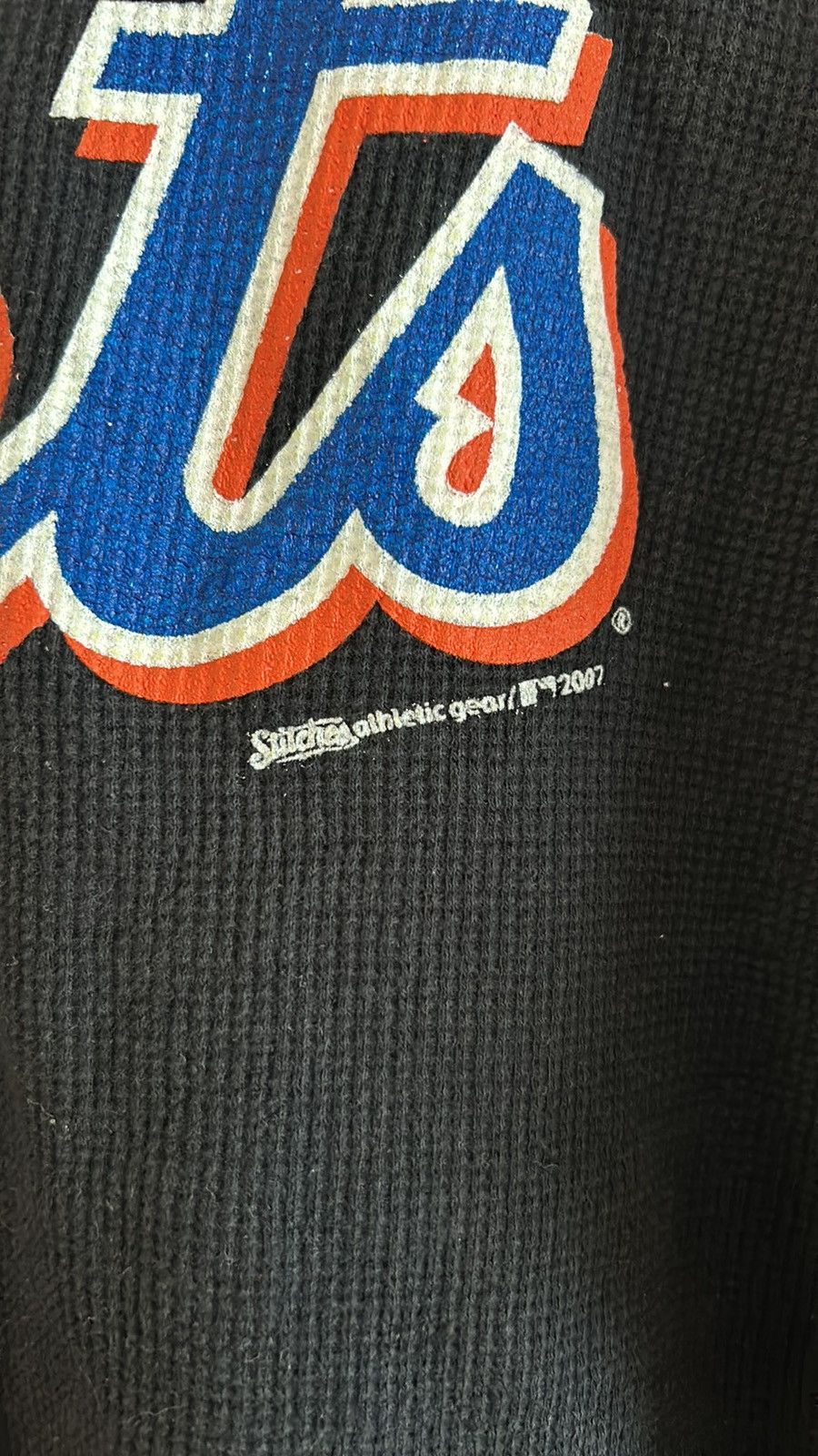 Vintage Vintage stitches 2007 Mets thermal shirt Size US L / EU 52-54 / 3 - 4 Thumbnail