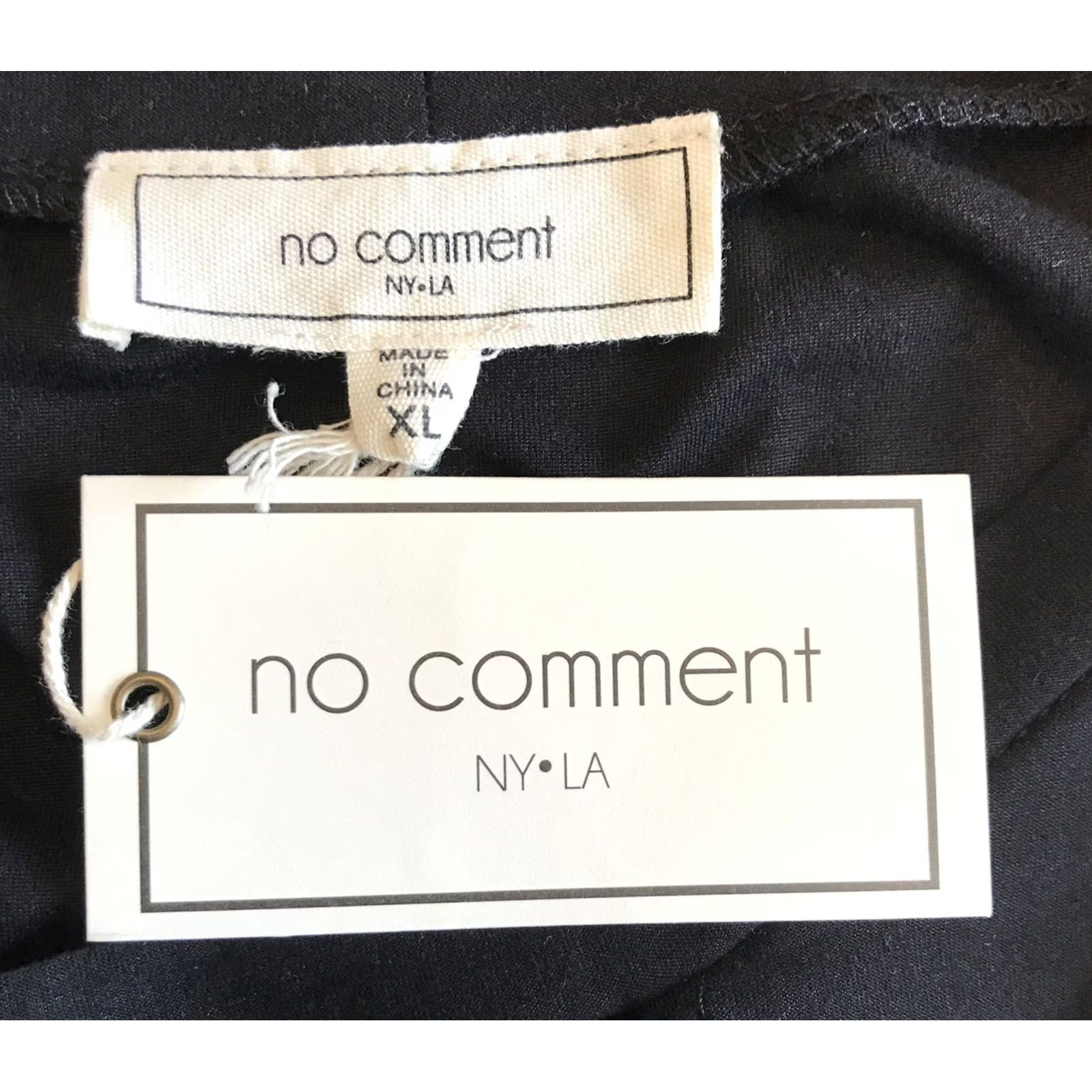 Vintage NO COMMENT Dress Short Sleeve Black Keyhole Neck Knit Party XL NWT Size 40" / US 18 - 4 Thumbnail