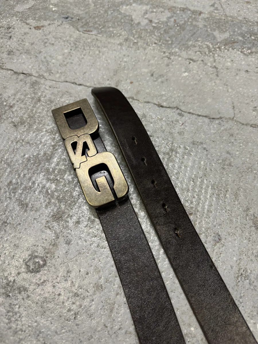 Designer × Dolce & Gabbana × Vintage AW2007 Dolce & Gabbana Brown « D&G » Buckle Leather Belt Size ONE SIZE - 6 Thumbnail