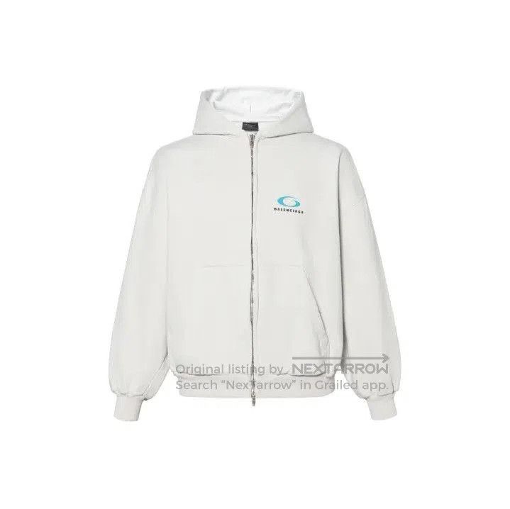 Balenciaga Balenciaga Logo Hooded Zip Sweatshirt. Size US L / EU 52-54 / 3 - 1 Thumbnail