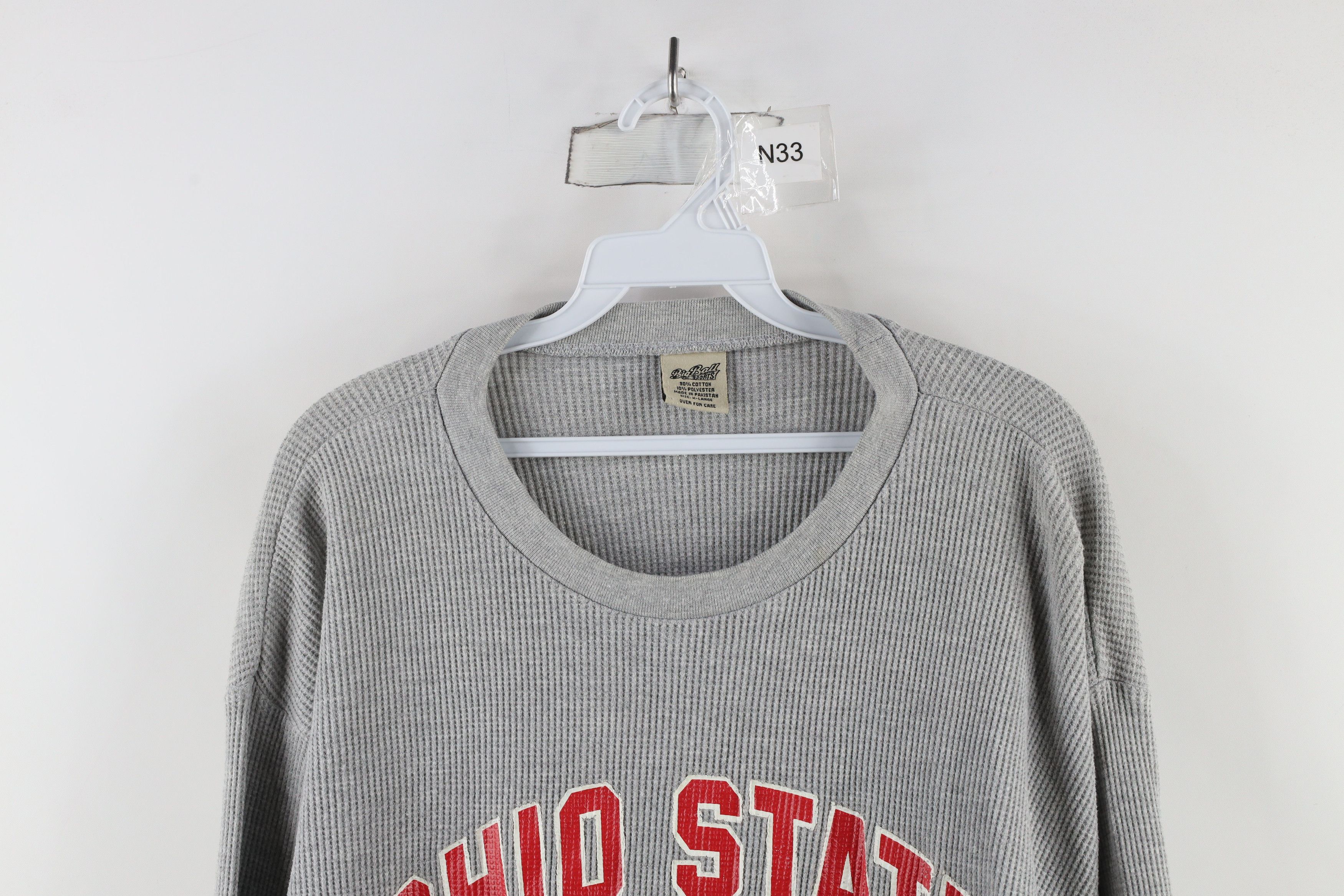 Vintage Vintage 90s University Thermal Waffle Long Sleeve T-Shirt Size US XL / EU 56 / 4 - 2 Thumbnail