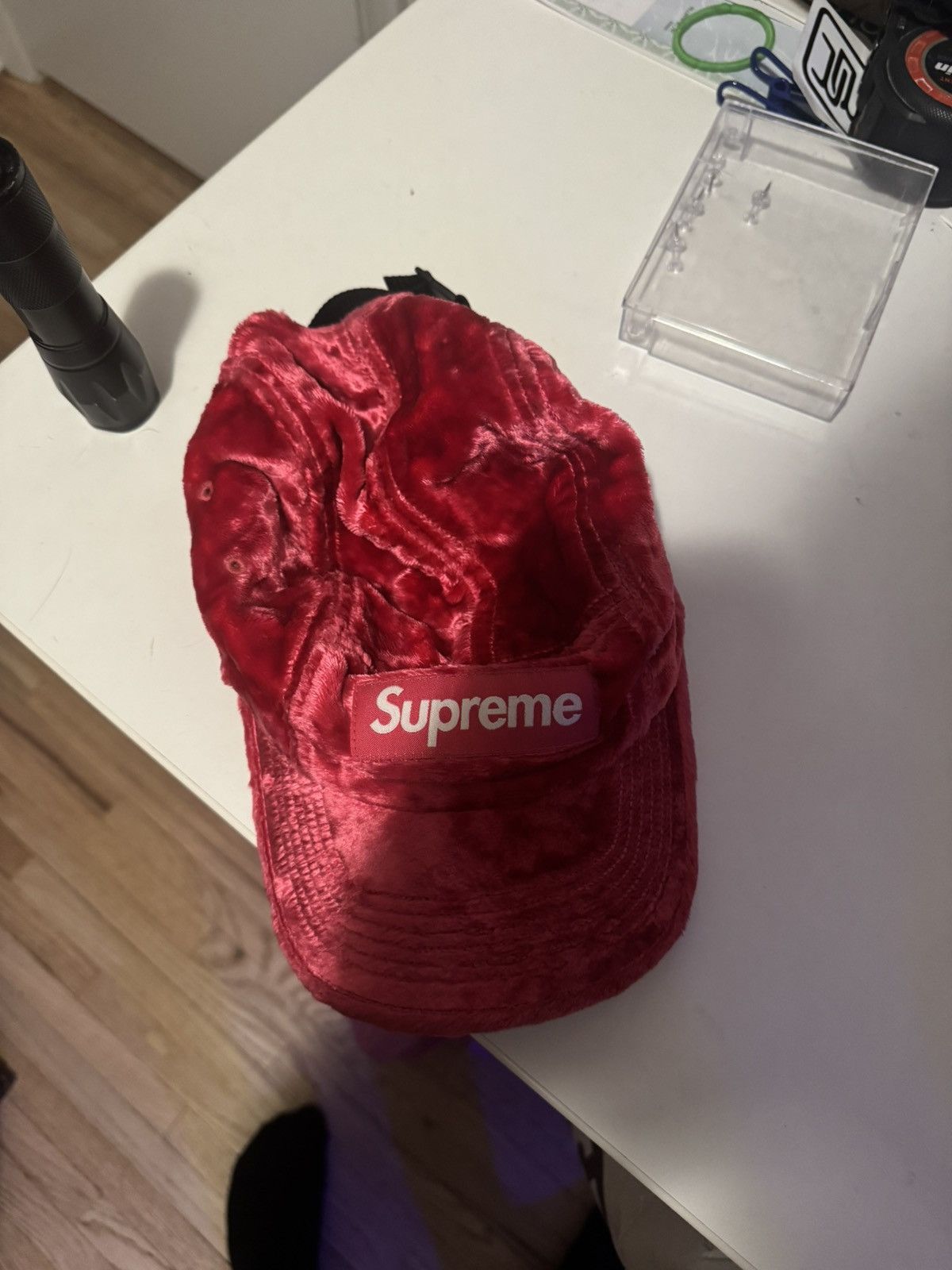 Supreme Crushed Velvet Supreme Camp Cap Size ONE SIZE - 1 Thumbnail