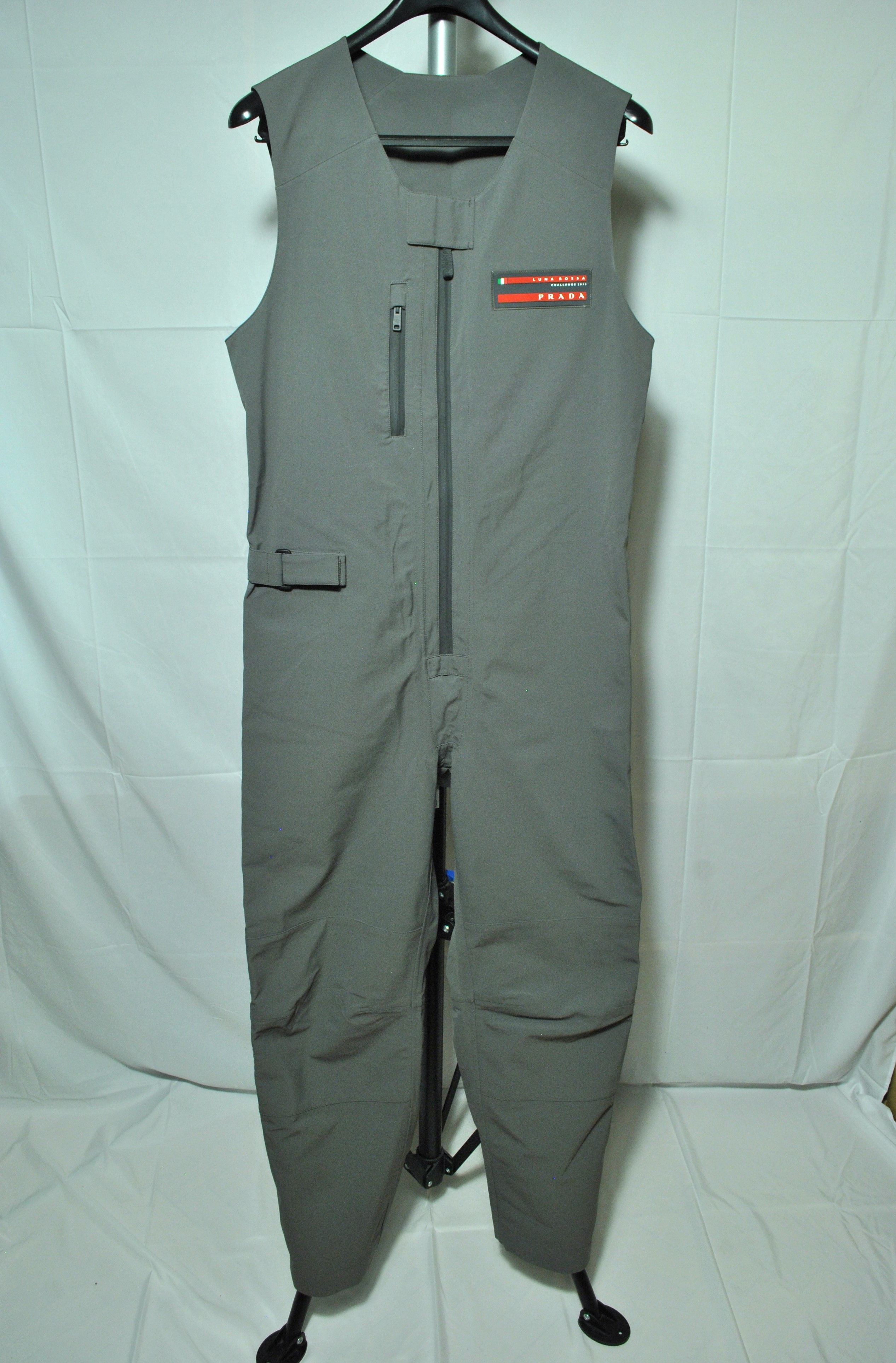 Image of Italian Designers Prada Sport Luna Rossa Weatherproof Taped Seams Overall in Grey, Men's (Size 36)