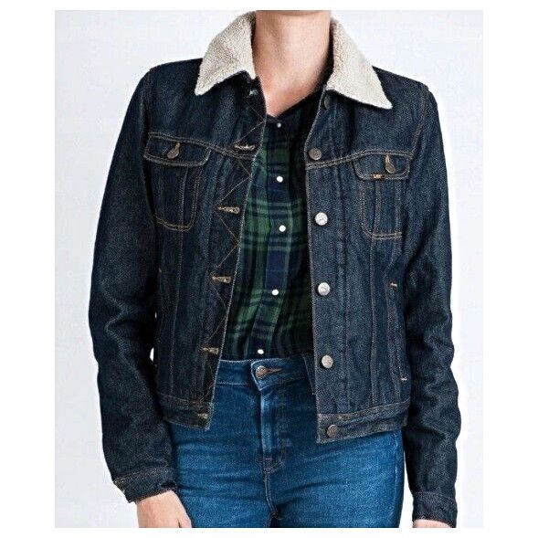 Lee ☆NWOT☆LEE STORM RIDERS LINED DENIM JACKET- SIZE LARGE Size L / US 10 / IT 46 - 3 Thumbnail