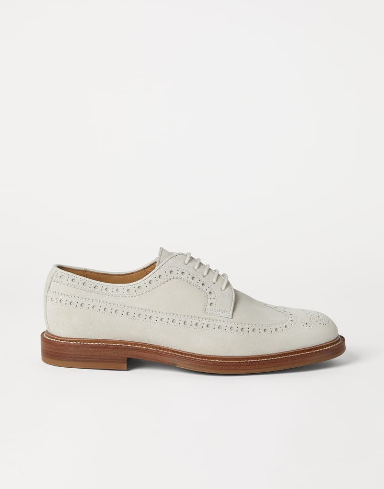 Brunello Cucinelli o1w1db10925 Pair Of Laced Shoes in Cream White Size US 12 / EU 45 - 1 Thumbnail