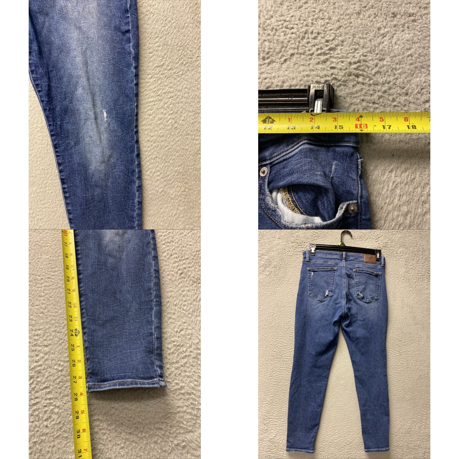 Lucky Brand Lucky Brand Bridgette Skinny Jeans Women 12 Regular Size 32 Blue High Rise Denim 129-33 Buckle Bke 5-Pocket Style Size 34" / US 12 / IT 48 - 8 Thumbnail