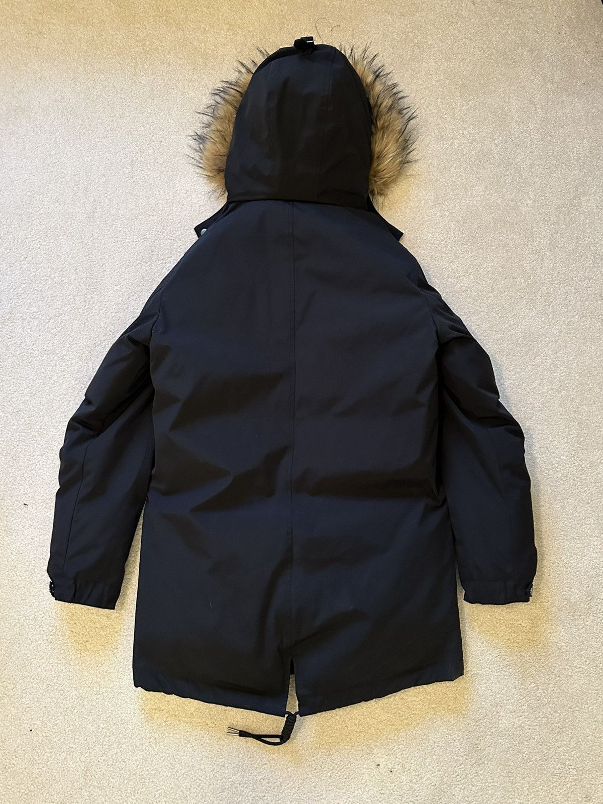 Cole Haan Black Fur-Hood Fishtail Parka Size US S / EU 44-46 / 1 - 3 Thumbnail