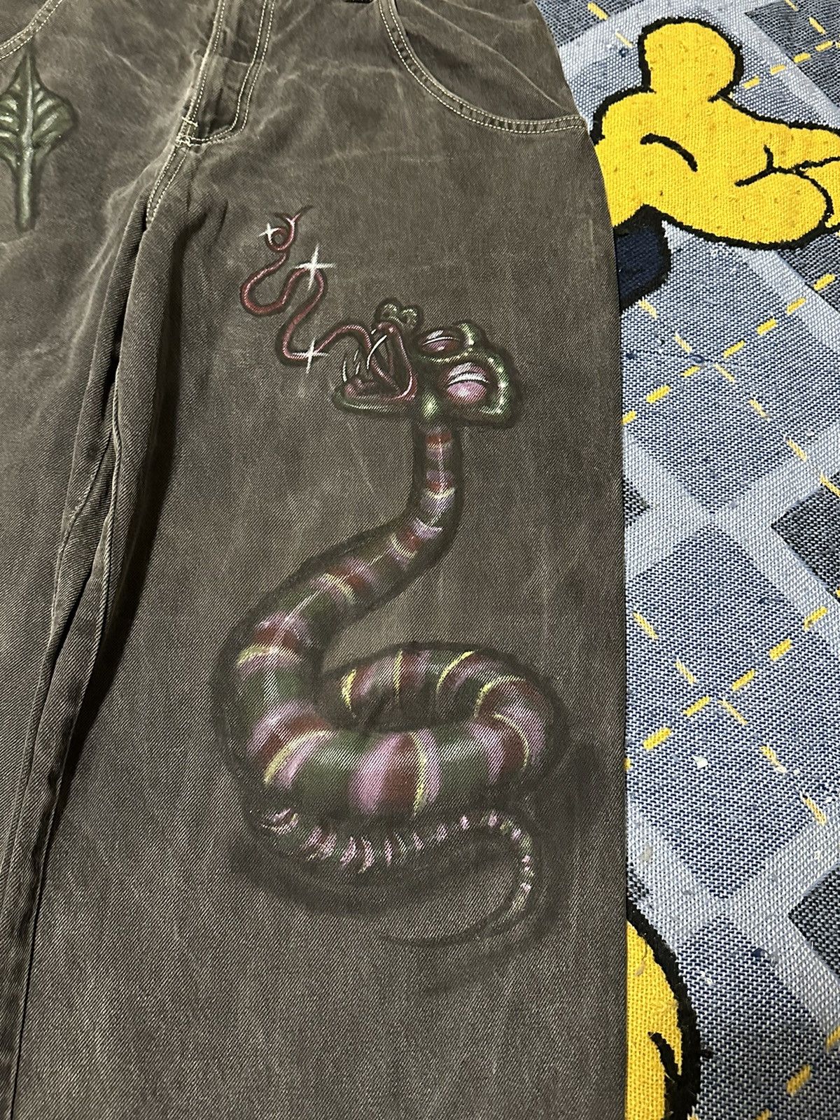 JNCO Vintage Custom JNCO Jeans Surfboard Snakes 1/1 Size US 34 / EU 50 - 3 Thumbnail
