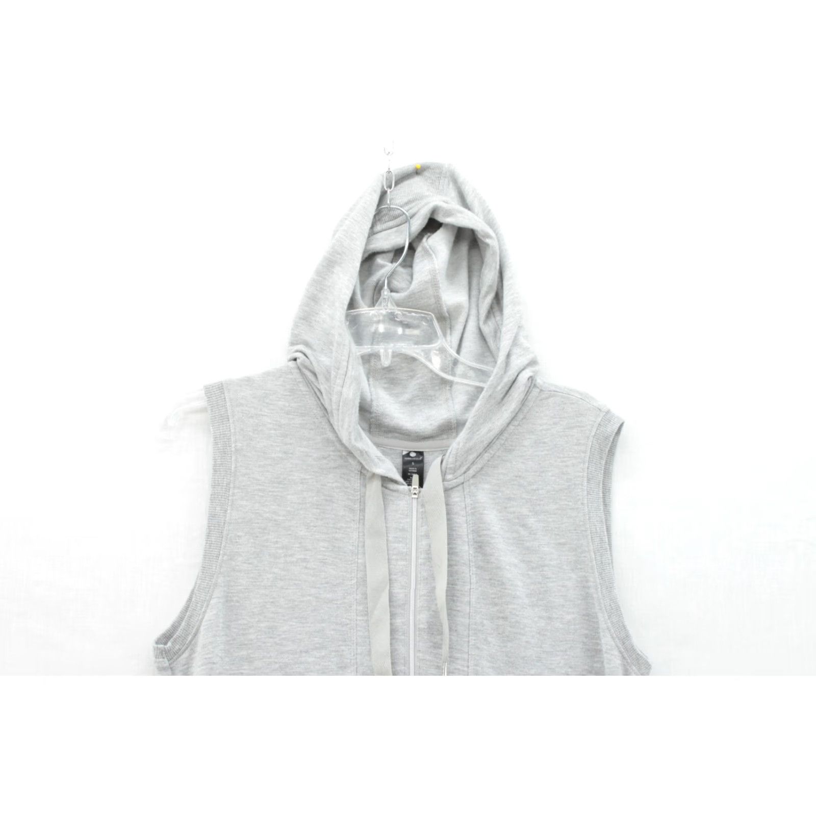 Vintage YOGALICIOUS Grey Full Zip Long Tunic Hoodie Vest Jacket Yoga Casual Womens Small Size S / US 4 / IT 40 - 2 Thumbnail