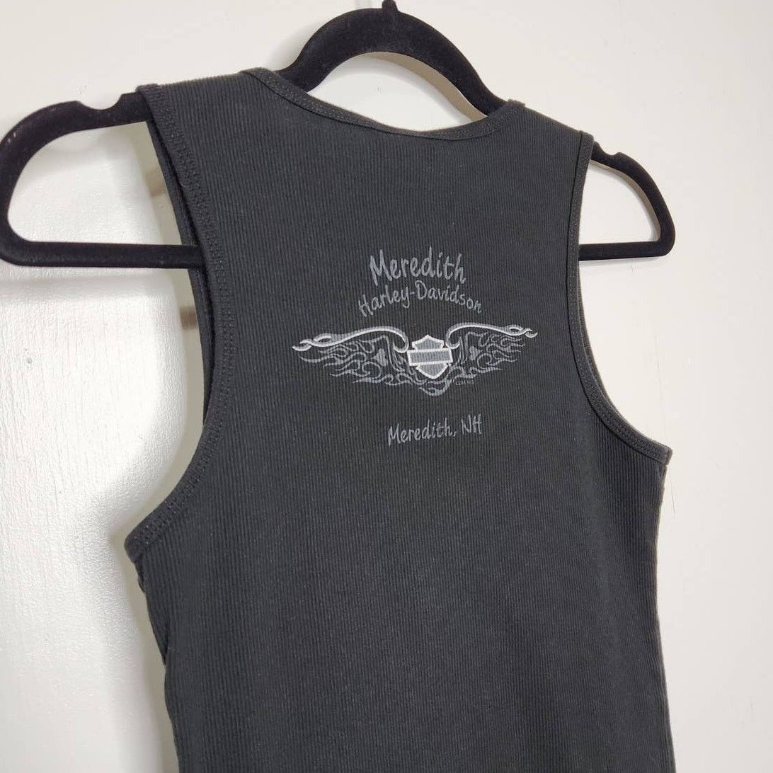 Harley Davidson Harley Davidson Womens Ribbed Tank Top Double Sided Black Size L / US 10 / IT 46 - 5 Thumbnail