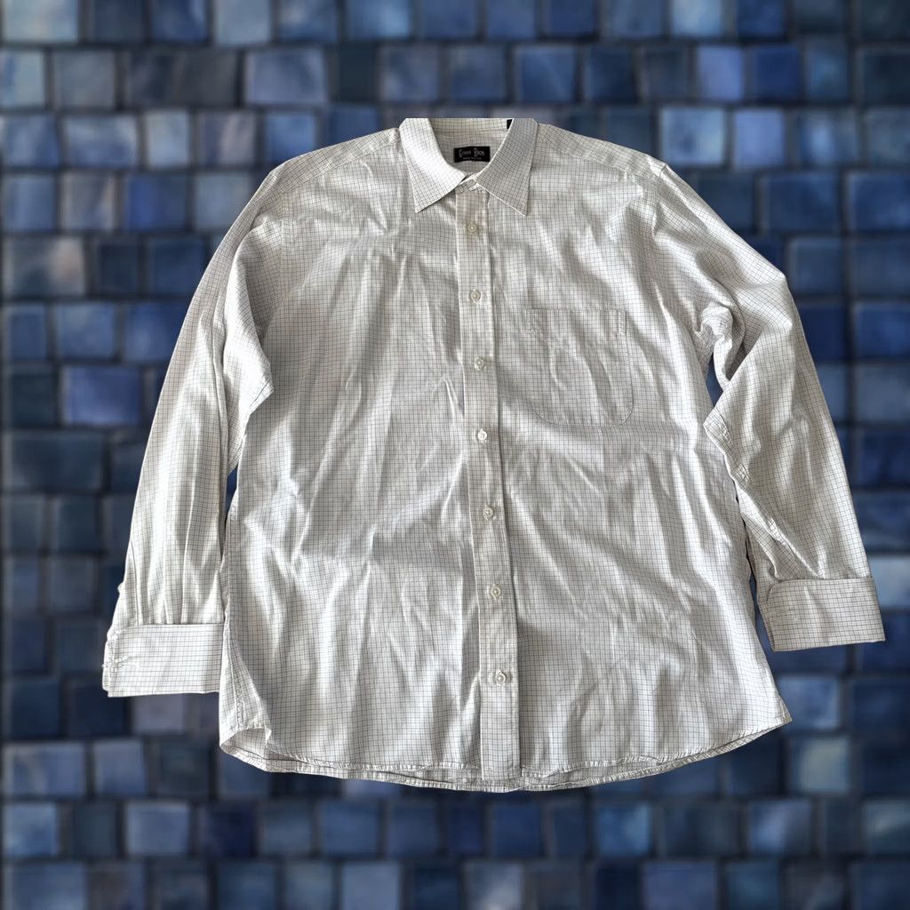 Vintage VINTAGE Gitman Bros. Camp Shirt Mens 16 33 White Gingham Plaid Cotton USA Shirt Size US L / EU 52-54 / 3 - 1 Thumbnail