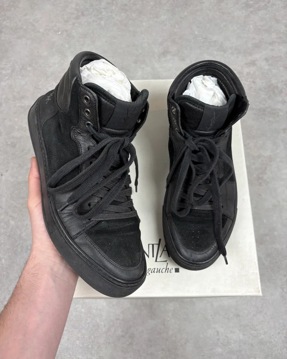Yves Saint Laurent FW2002 Yves Saint Laurent Black Suede Leather High Sneakers Size US 7 / EU 40 - 1 Thumbnail