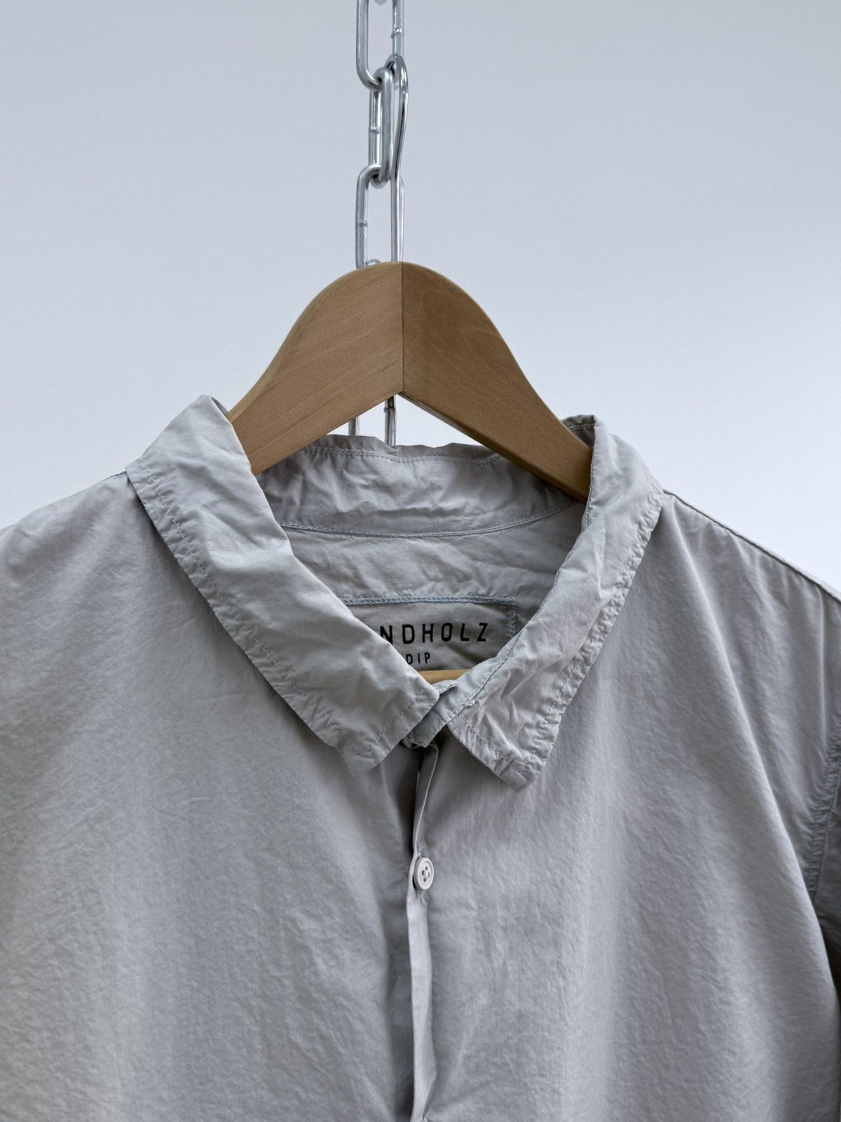 Rundholz Rundholz Dip Gray Cotton Button Up Shirt Size US S / EU 44-46 / 1 - 2 Thumbnail