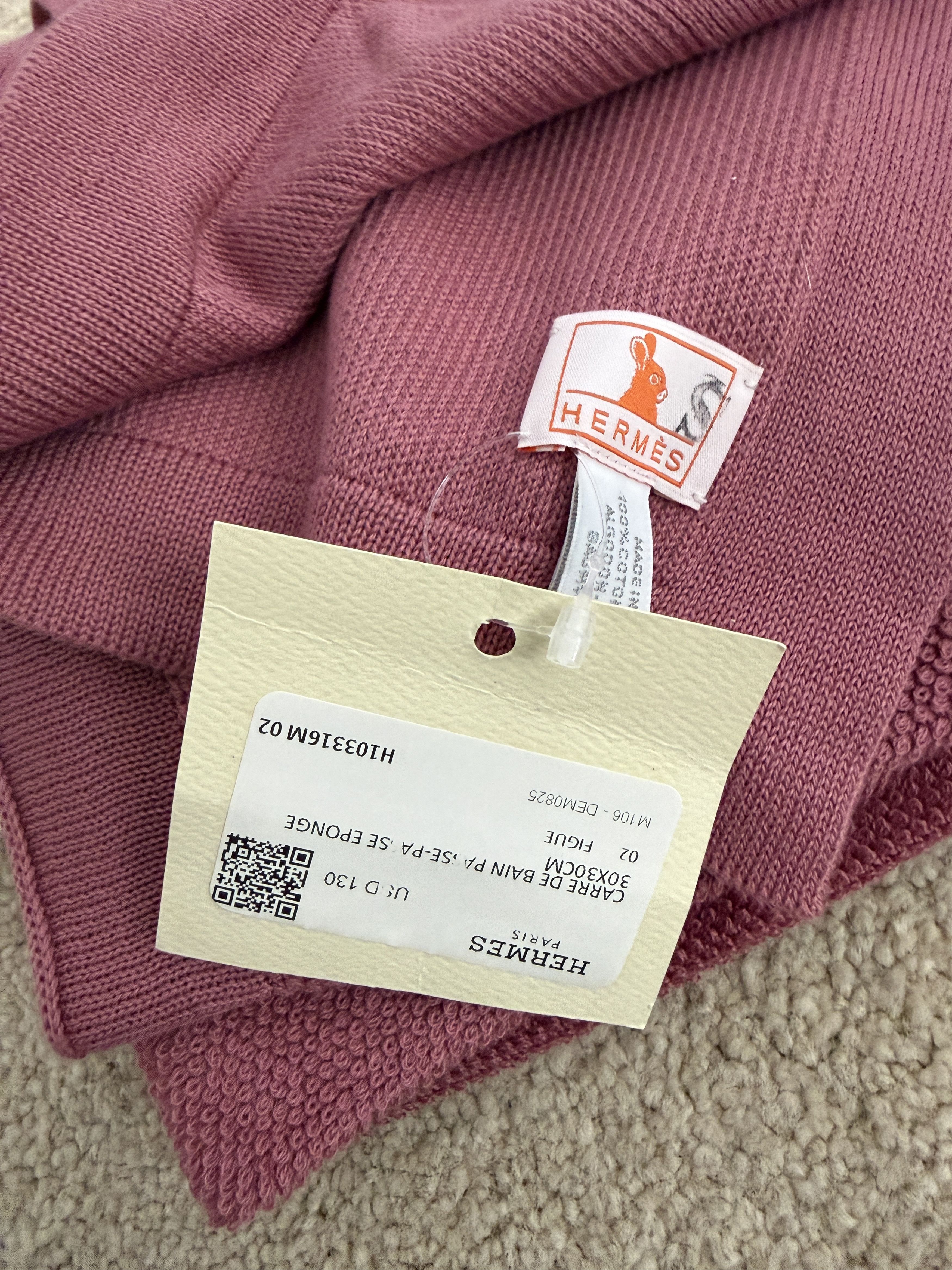 Hermes Hermes Pink Baby Towel Set - Great Holiday Gift - Sm & Med Size ONE SIZE - 2 Thumbnail