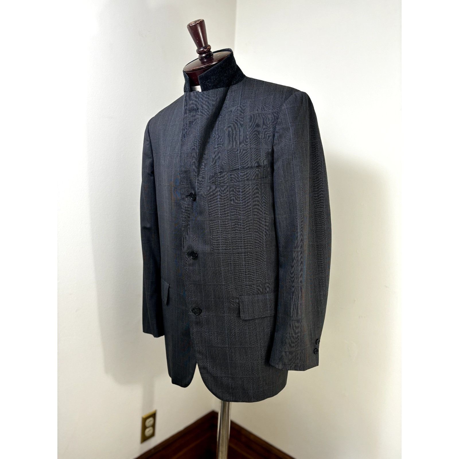 Brooks Brothers Brooks Brother Men's Sport Coat Blazer Size 41L Windowpane G Size 42L - 8 Thumbnail