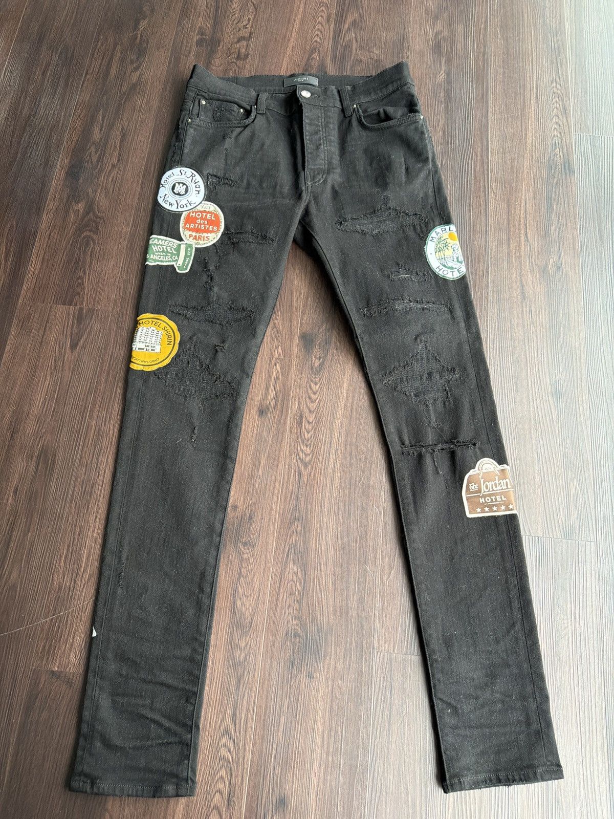 Amiri Amiri Jeans All Over Patch Black Denim Size US 32 / EU 48 - 1 Thumbnail