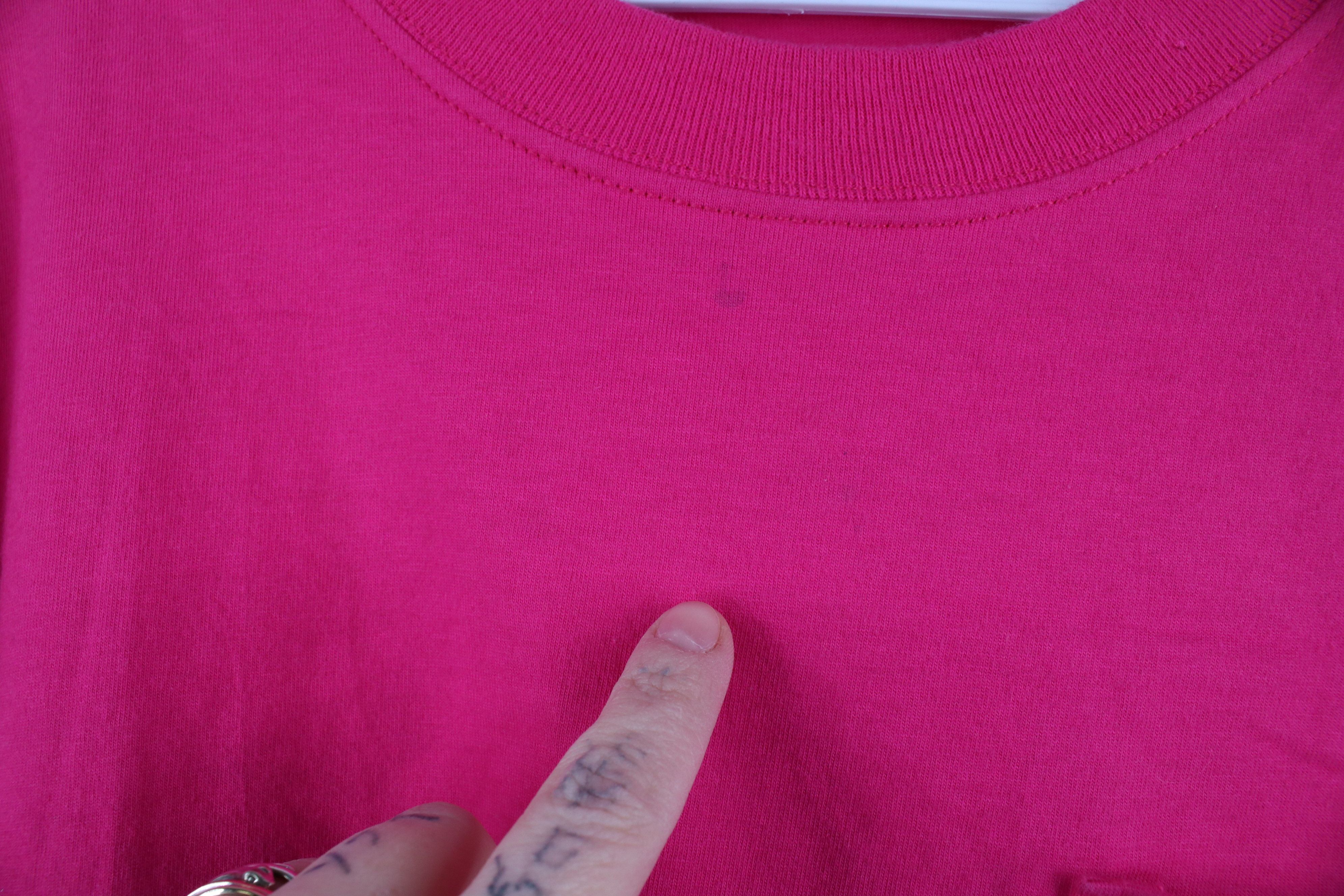 Russell Athletic × Vintage Vintage 90s Russell Athletic Blank Cotton T-Shirt Pink USA Size US L / EU 52-54 / 3 - 5 Thumbnail