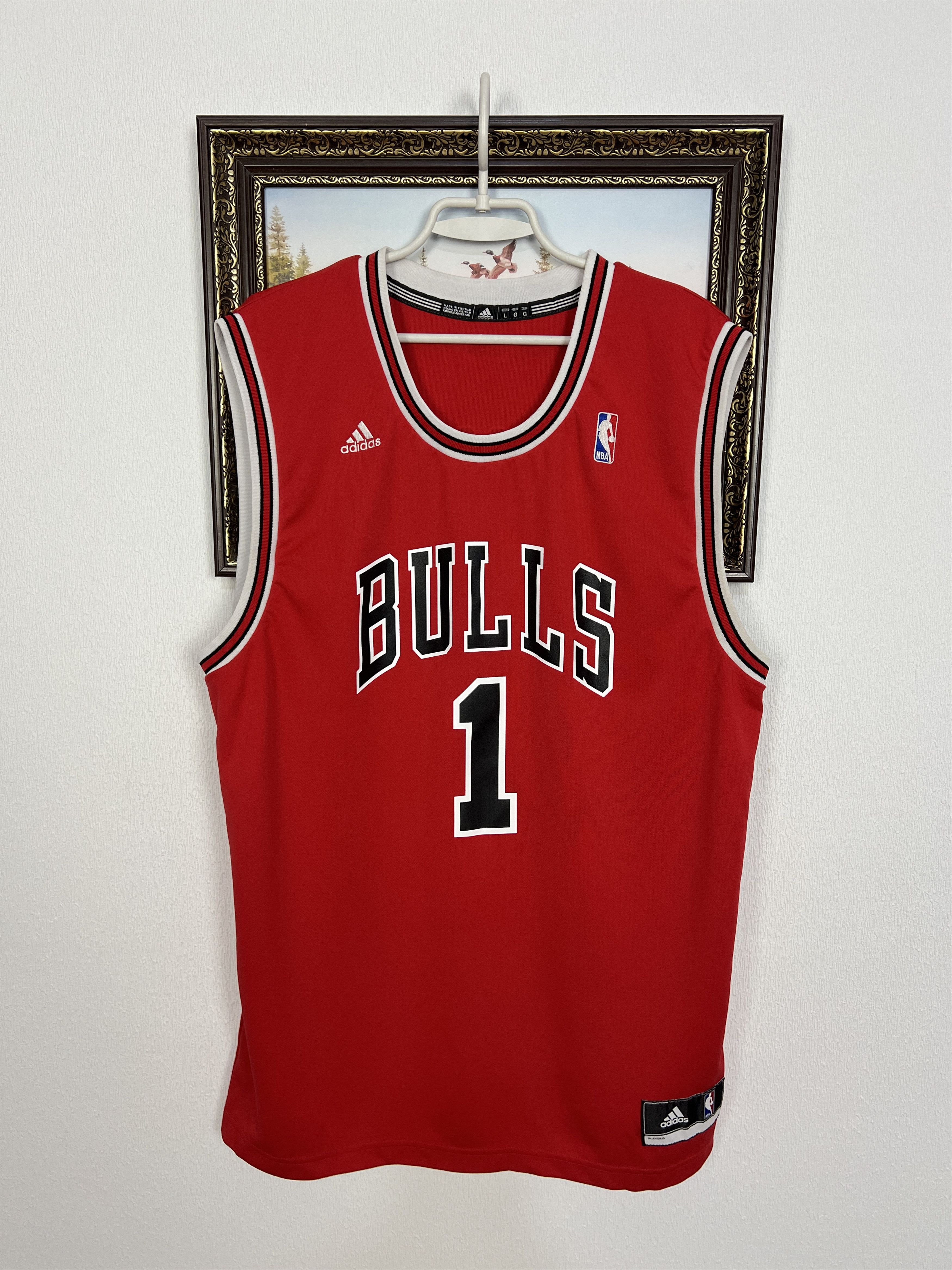 Adidas Vintage Chicago Bulls Derrick Rose #1 NBA Jersey Trikot Size US L / EU 52-54 / 3 - 1 Thumbnail