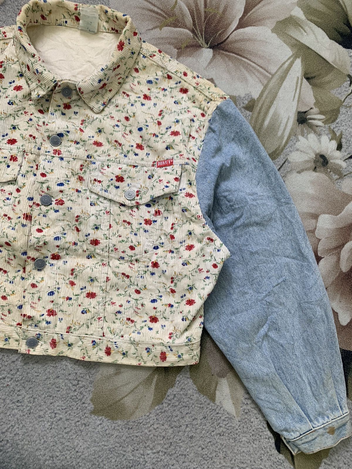 Art Comes First Flowers Art Deguy Paris Crop Jacket Made in France Size US M / EU 48-50 / 2 - 4 Thumbnail