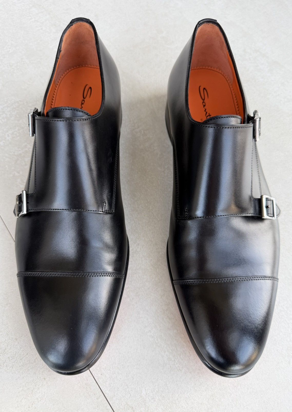 Santoni Santoni DoubleMonk Strap Black Leather UK10US11 New with Box Size US 11 / EU 44 - 2 Thumbnail