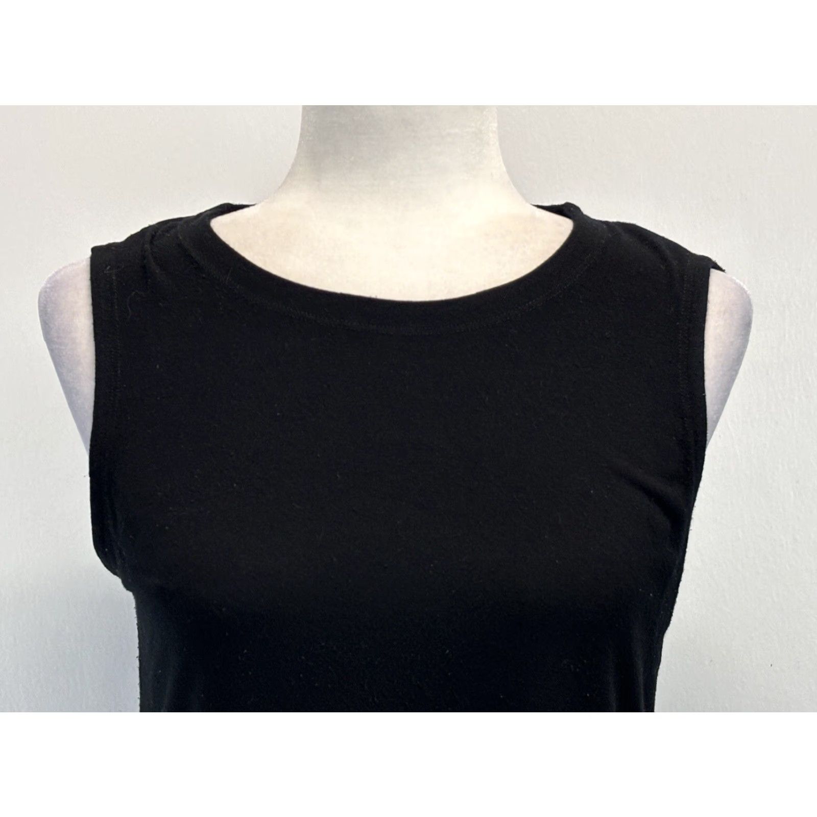 Eileen Fisher Eileen Fisher Black Tank Dress XS Sleeveless Shift Jersey Basic Capsule Stretch Dress Size XS / US 0-2 / IT 36-38 - 5 Thumbnail
