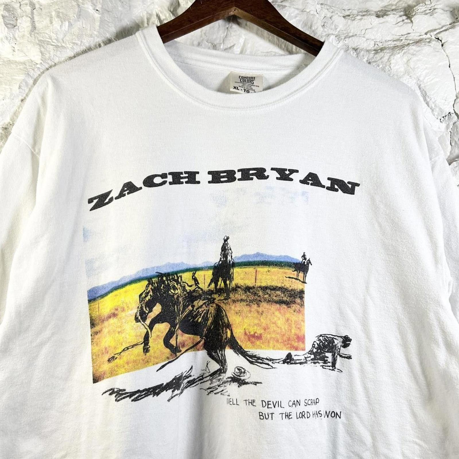 Other Zach Bryan Well The Devil Can Scrap But The Lord Has Won Tee Size US XL / EU 56 / 4 - 1 Thumbnail