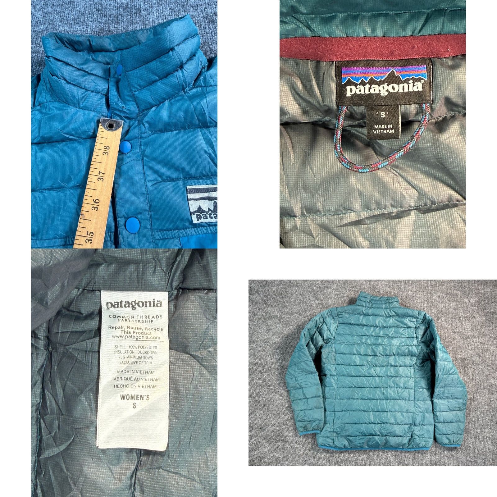 Patagonia Patagonia Down Snap T Pullover Puffer Jacket Womens Small Blue Size S / US 4 / IT 40 - 8 Thumbnail